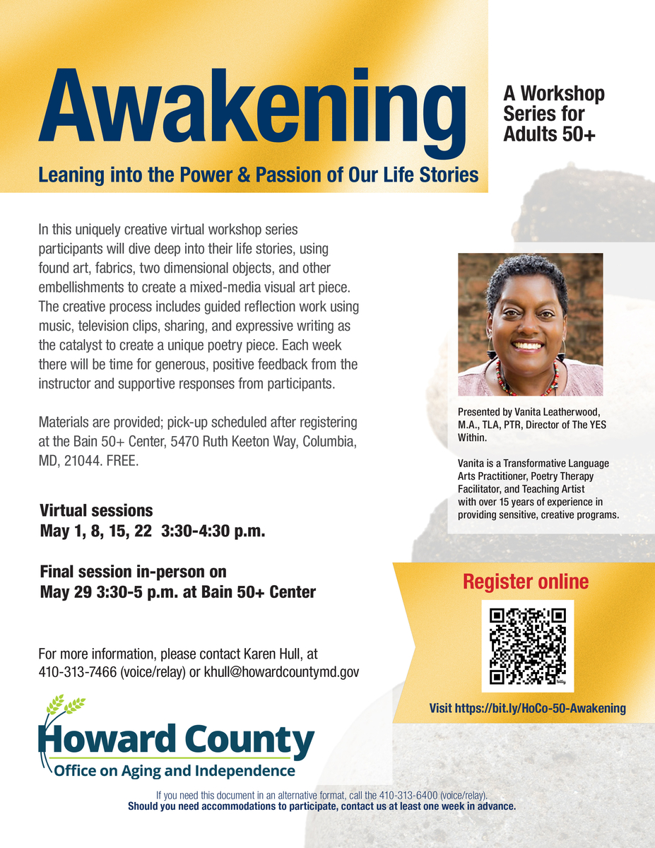Flier for the Awakening virtual event starting May 1.
