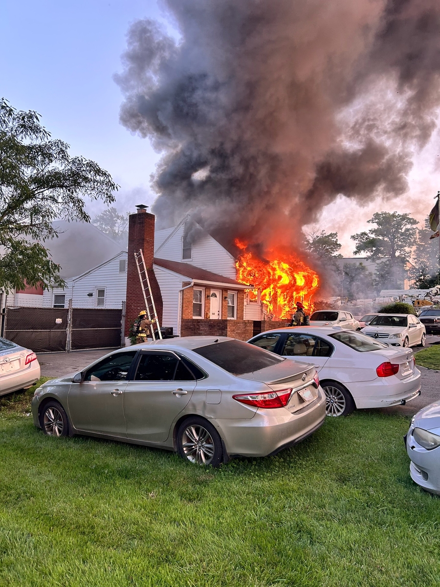 Building on fire