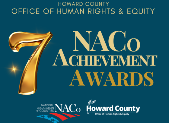 Blue slide reading "7 NACo Achievement Awards"