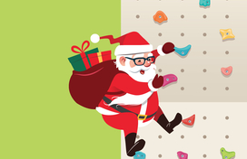 Climbing with Santa