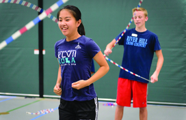 Kids jump roping 