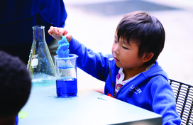 boy at science camp