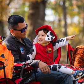 boy in Halloween costume 